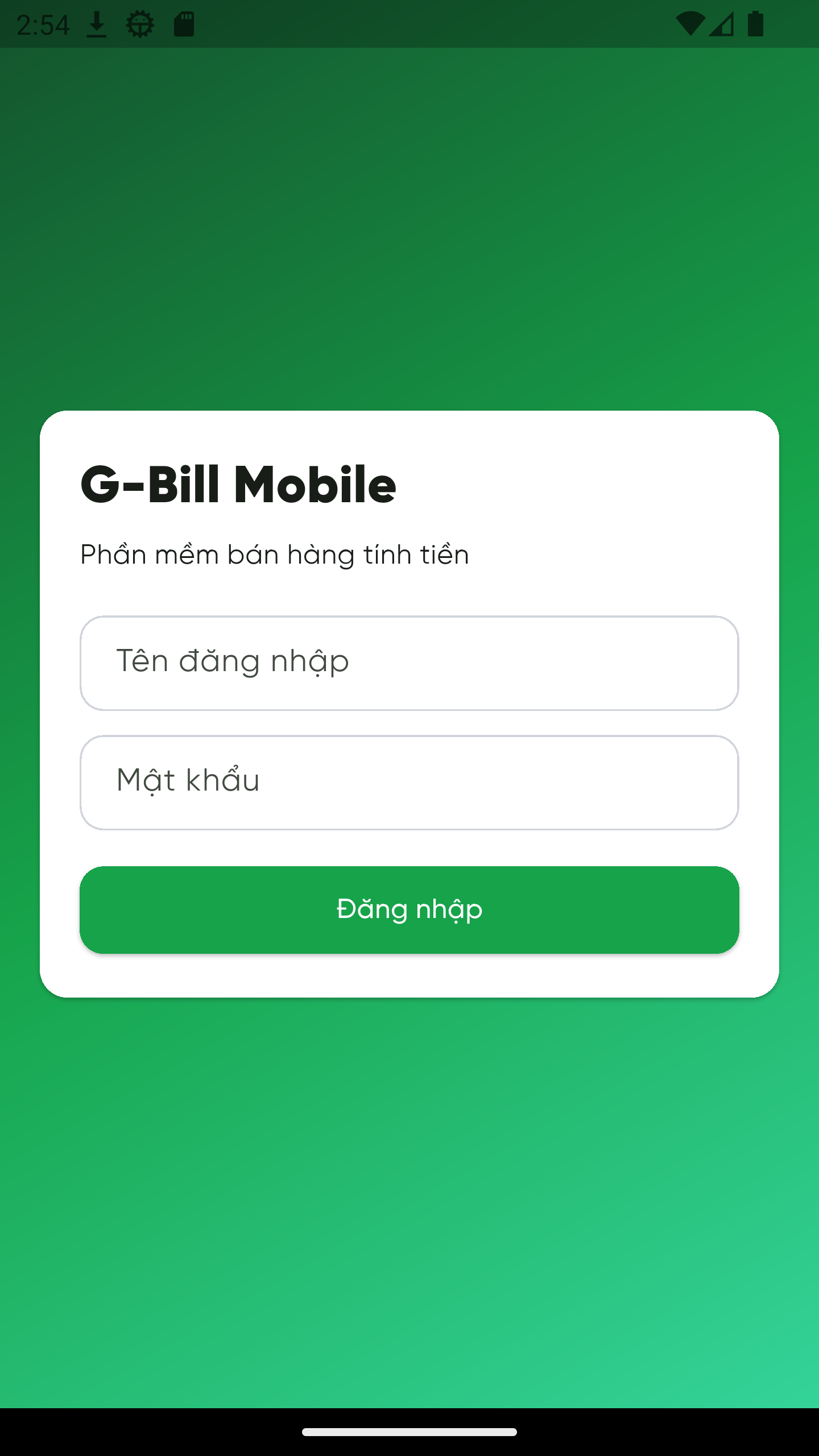 G-Bill mobile đăng nhập